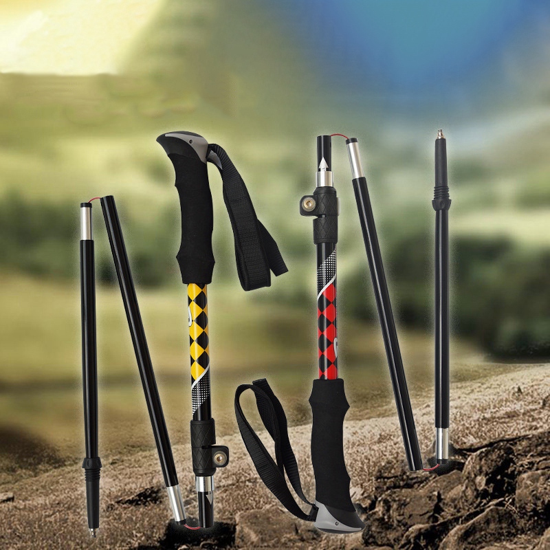 TREKPRO 38cm Carbon Fiber Folding Trekking Pole After Folding Hiking or