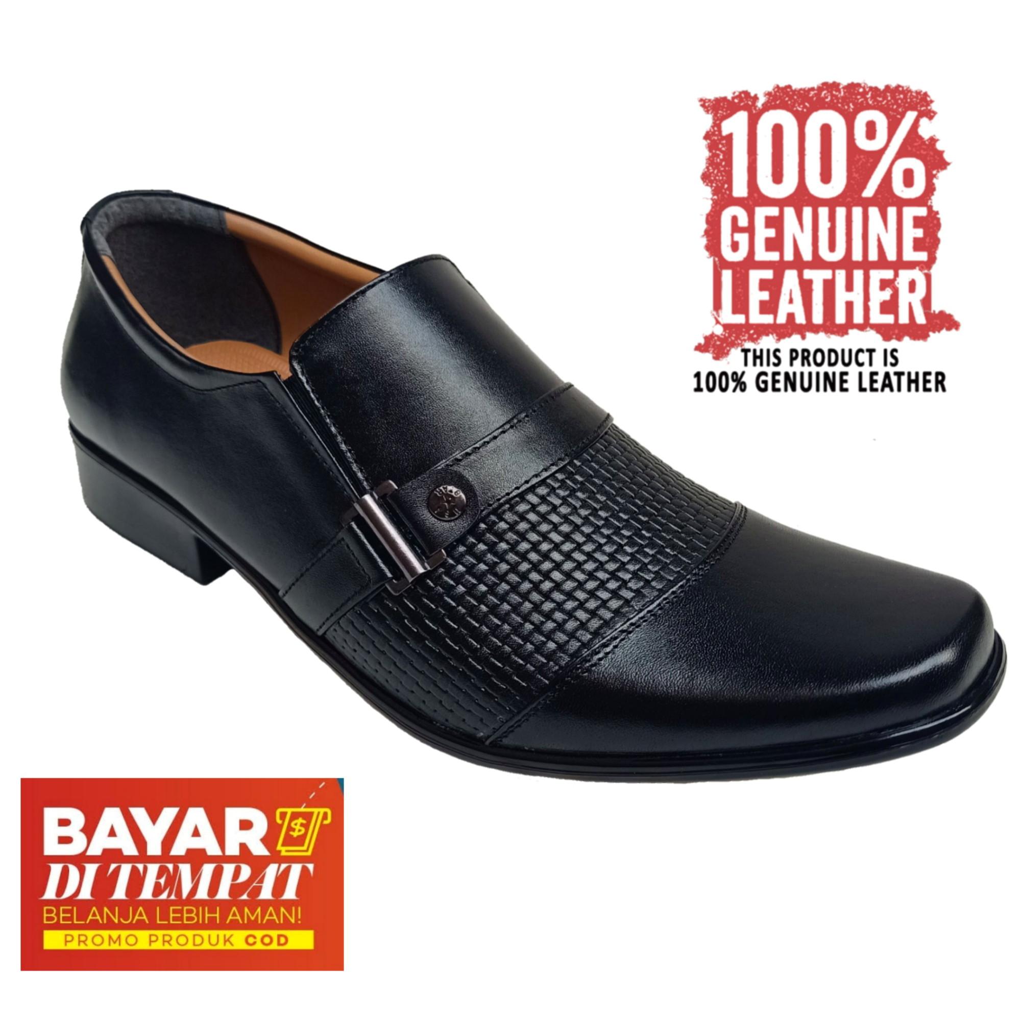 Sepatu Kantor Pria Kulit Sapi Asli Bukan Sintetis Tekstur Tikar - Sepatu Kulit Pria terlaris- Sepatu Kulit Asli pria original- Sepatu Kulit Pria - Sepatu Kulit Sapi Asli terlaris Terbaik Termurah- LUTTON SEPATU PANTOFEL MU 04 BAHAN KULIT SAPI ASLI -