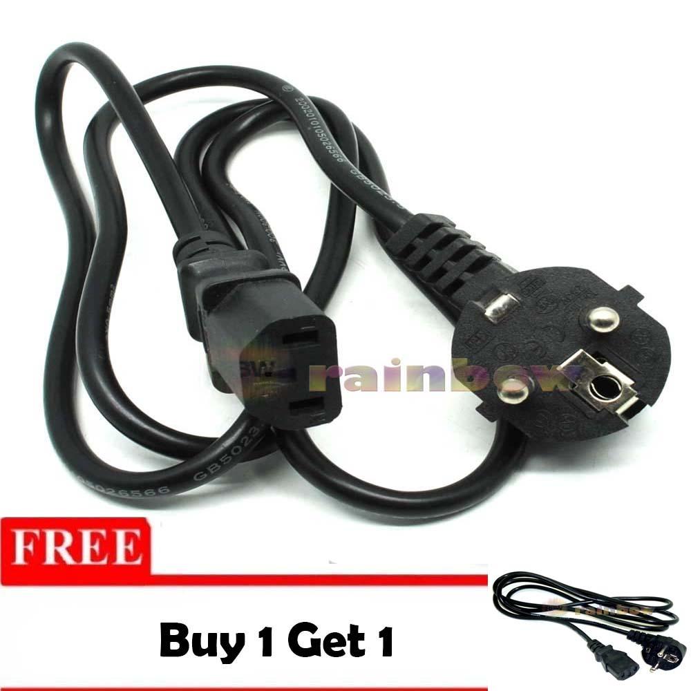 BUY 1 GET 1 - Kabel Power Komputer Kabel Power CPU Cable Power LCD Kabel Power PC Cable Listrik Komputer / Cable Power Computer / Kabel Power Printer Kabel Listrik LCD - Hitam