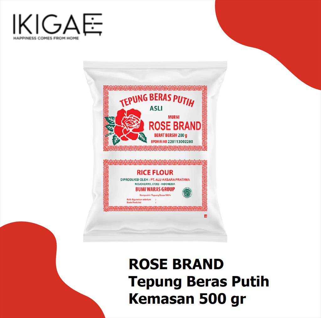 ROSE BRAND TEPUNG BERAS PUTIH KEMASAN 500 GR ORIGINAL !!! Lazada