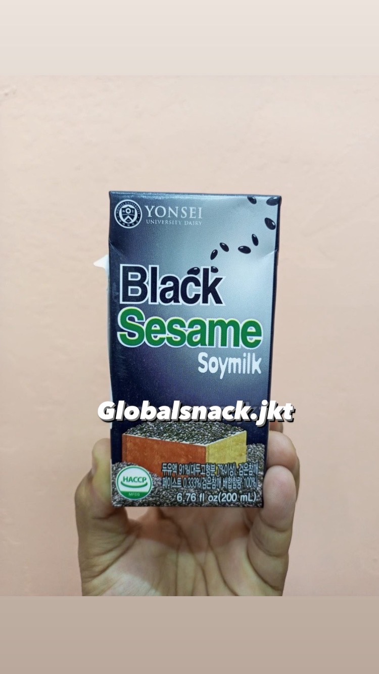 YONSEI BLACK SESAME SOY MILK SUSU KACANG KOREA 200ML Lazada Indonesia