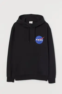 Jaket Hoodie NASA H&M Fleece Tebal Sweater NASA Original
