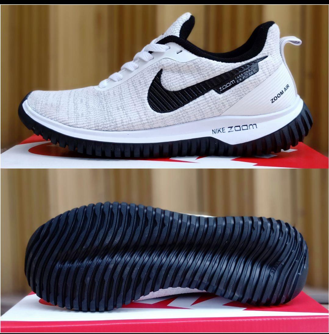 (PROMO) Sepatu sport kasual cowok nike_flyknit zoom pegasus rancer premium resmi bernafas terbaru Sneakers kets kasual putih