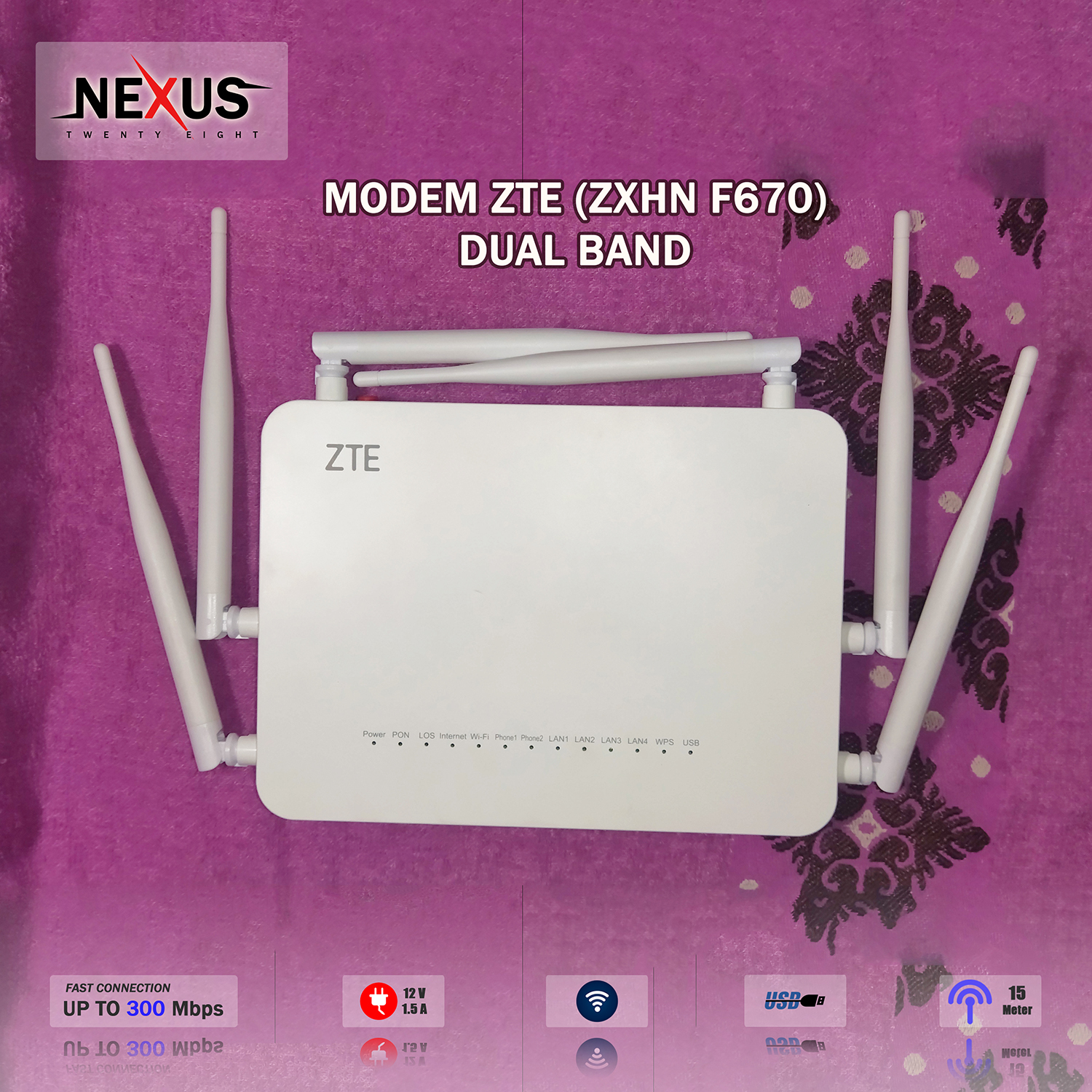 Modem Gpon Zte Zxhn F670 Dual Band 5g Lazada Indonesia