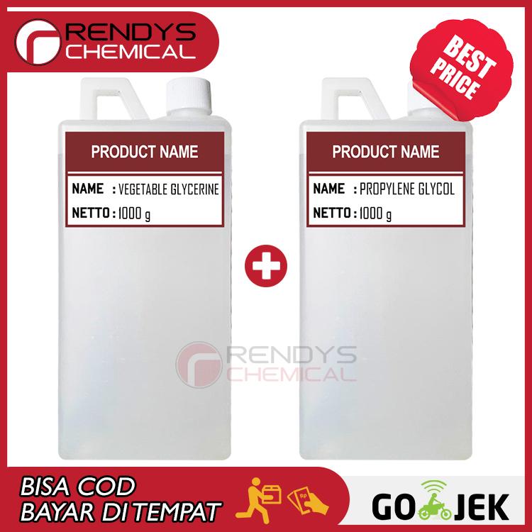 Paket VG (Vegetable Glycerin / Gliserin) 1 Kg + PG (Propylene Glycol) 1 Kg