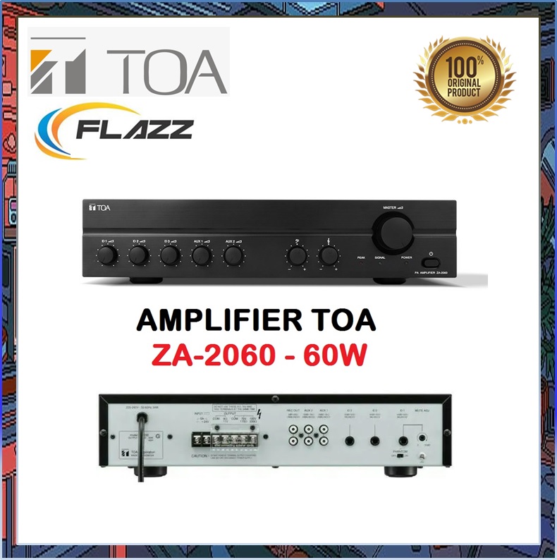 TOA Amplifier ZA 2060 60 Watt Ampli ZA2060 60w 60watt W Mixer Lazada