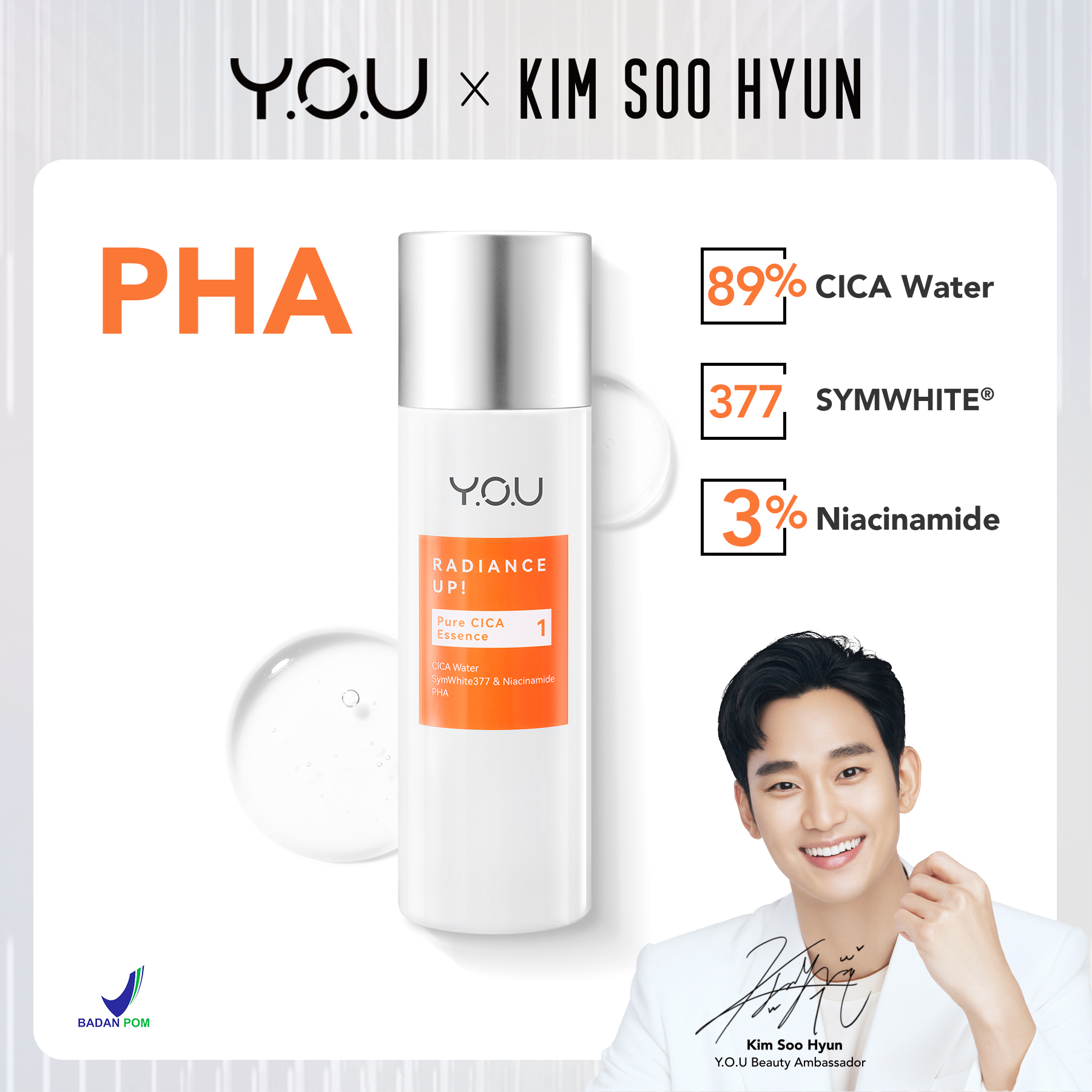 YOU Symwhite 377 Radiance Up Brightening and Exfoliating Essence with Centella + Niacinamide