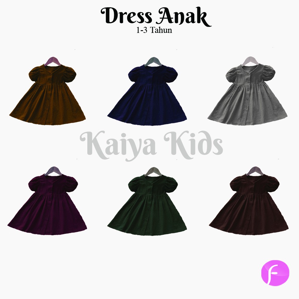 Dress Anak Baju Perempuan 1 3th Lengan Balon Kaiya Kids Lazada Indonesia