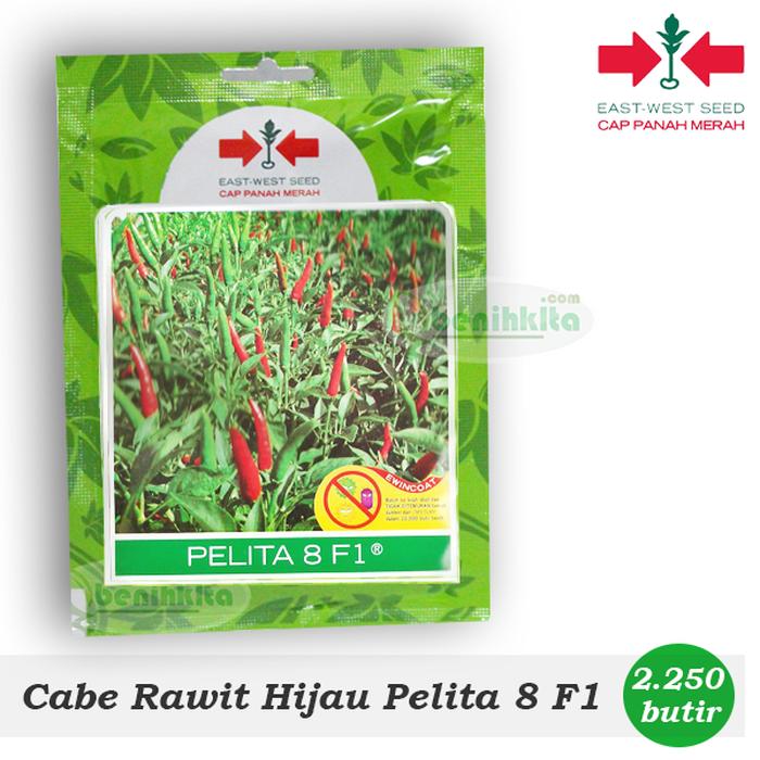 Benih/Bibit Cabe Rawit Hijau Pelita 8 F1 (Cap Panah Merah)