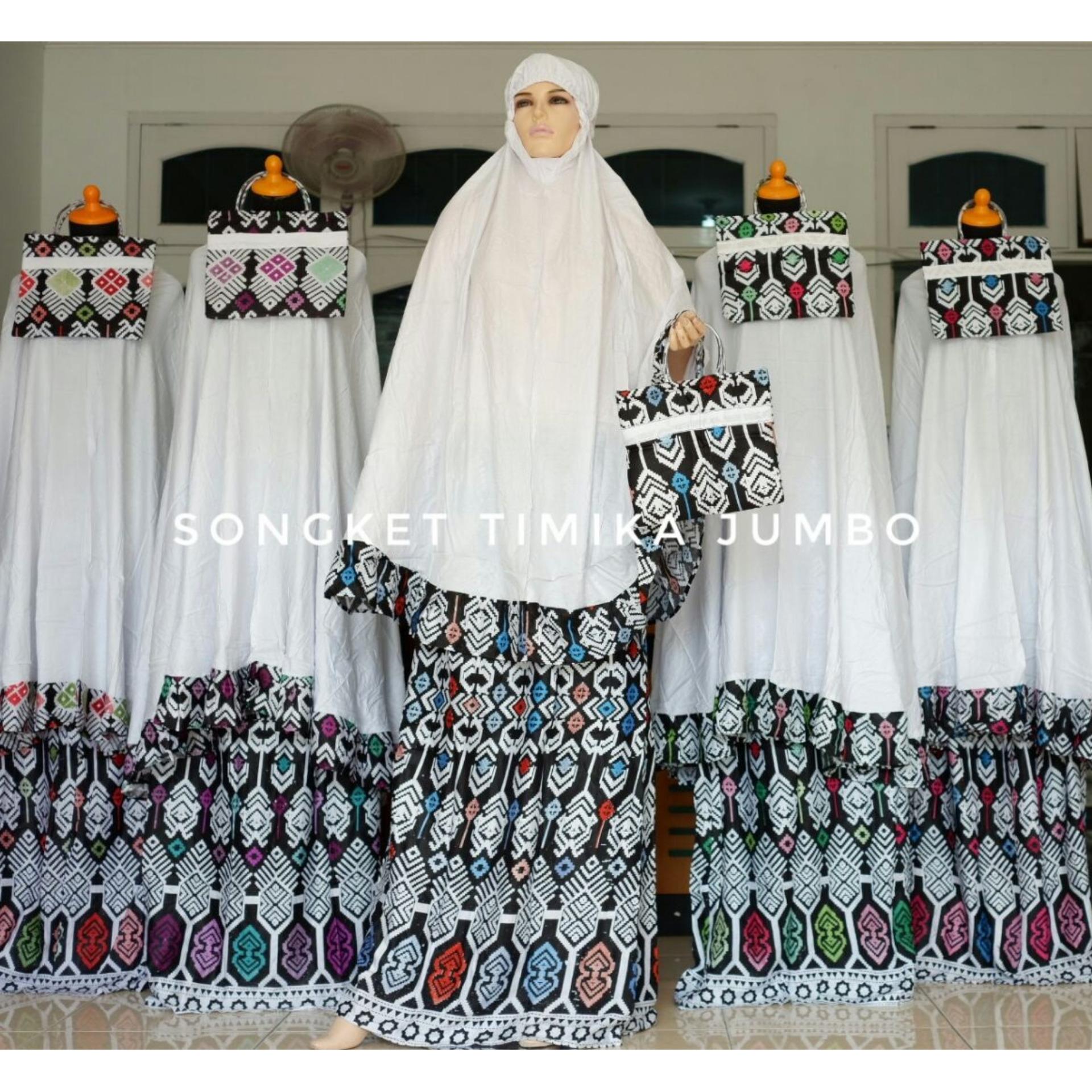 Mukena batik Bahan Rayon super Model Songket Bali Pidie Jumbo