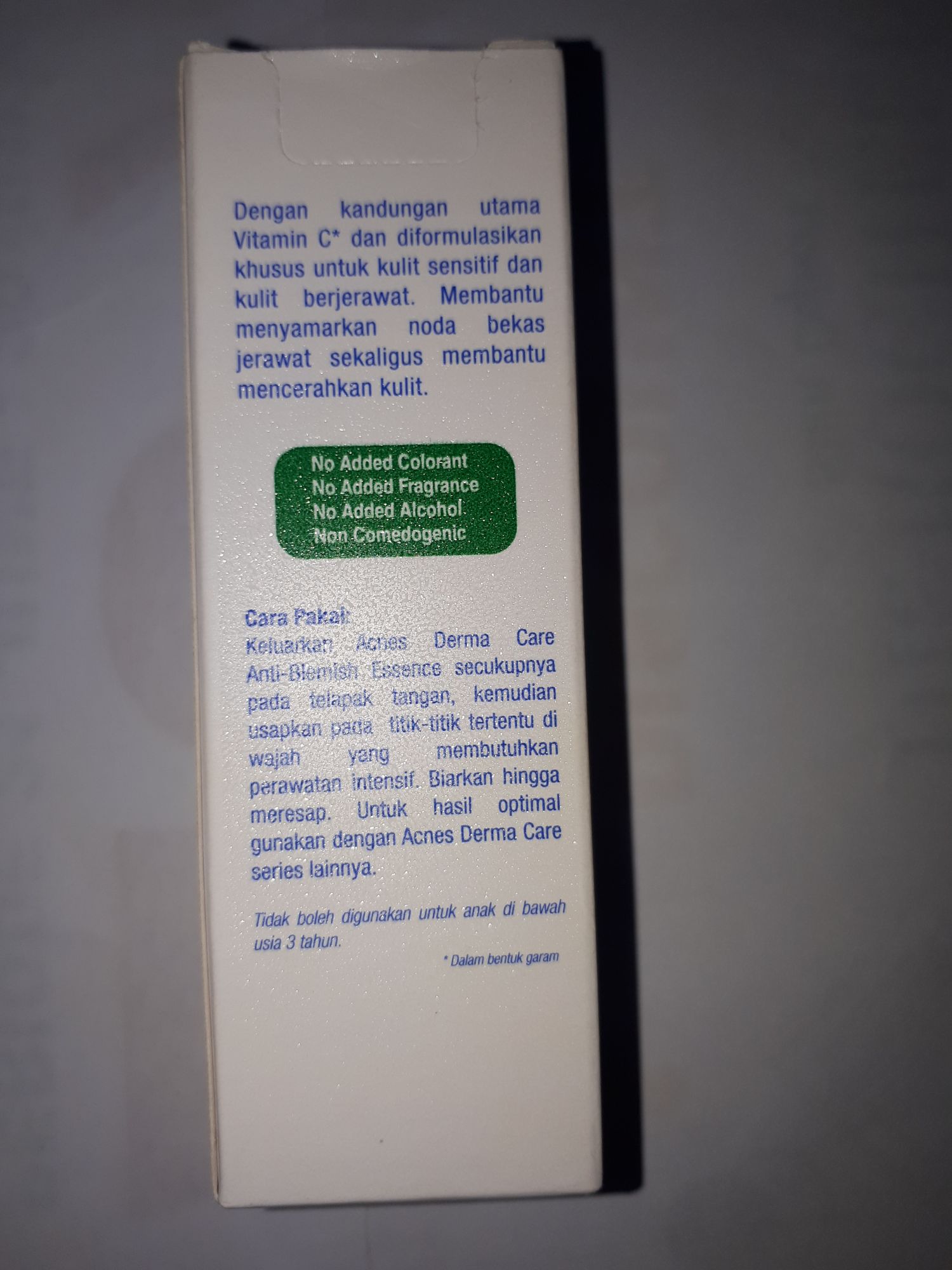 kandungan acnes derma care gentle cleanser