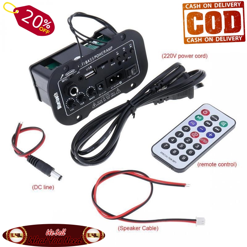 Amplifier Board Audio Bluetooth USB FM Radio TF Player Subwoofer DIY 25