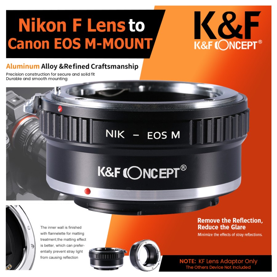 KNF Concept Lens Mount Adapter Nikon F to Canon EOS M Mount
