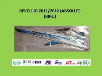 Revo 110 2011 2012 Absolut Biru Motor Honda Sticker Striping