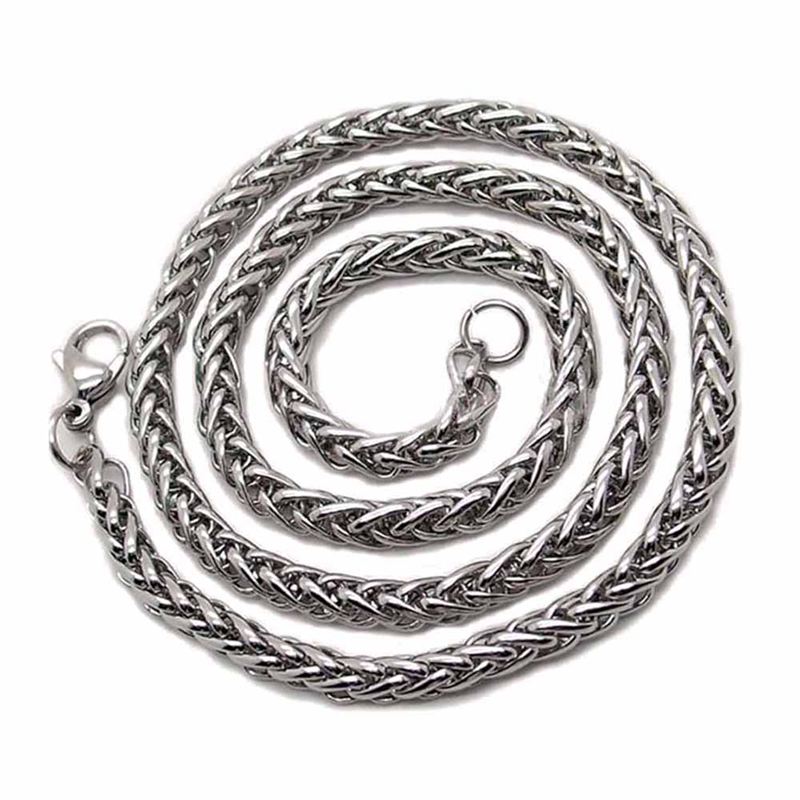 Fashion Jewelry Stainless Steel Necklaces for Men Women Keel Chain Choker Necklace 3mm