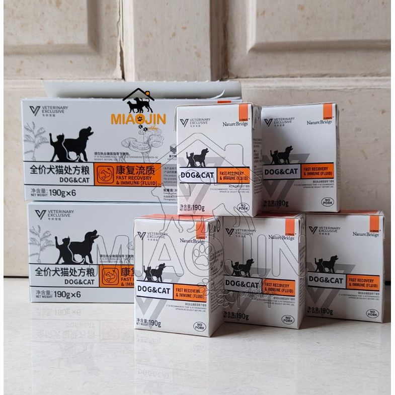 Nature Bridge RECOVERY FLUID 190grMakanan Kucing Cat/Dog Wet Food Vet