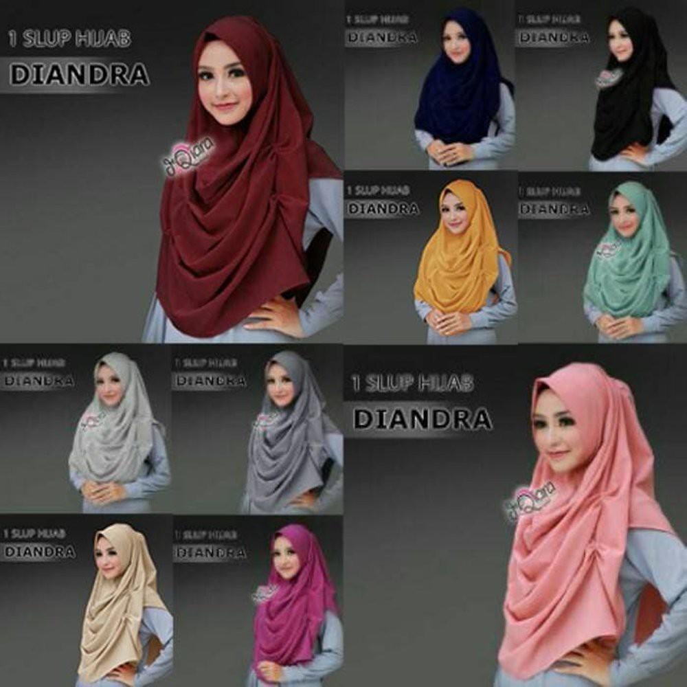 Jual Hijab (Jilbab) Modern Terbaik / Baju Muslim Hijab Kerudung/Jilbab Instant Diandra