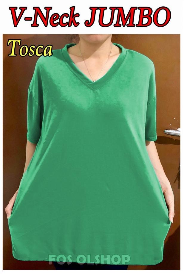 Kaos Jumbo XXL Tshirt V-neck / ATASAN BIG SIZE / OBLONG WANITA UKURAN BESAR