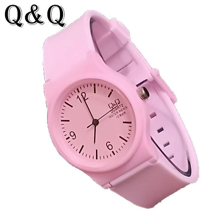 Q&Q 46 Jam Tangan Fashion QQ/QnQ Anak - Anak Pria & Wanita New Edition Rubber Strap Model Terbaru