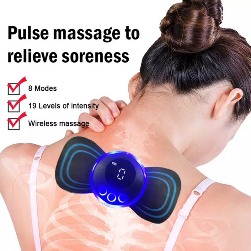 Butterfly Neck Rechargeable Massager Electric Neck Massage EMS Cervica – A  & H Accessories