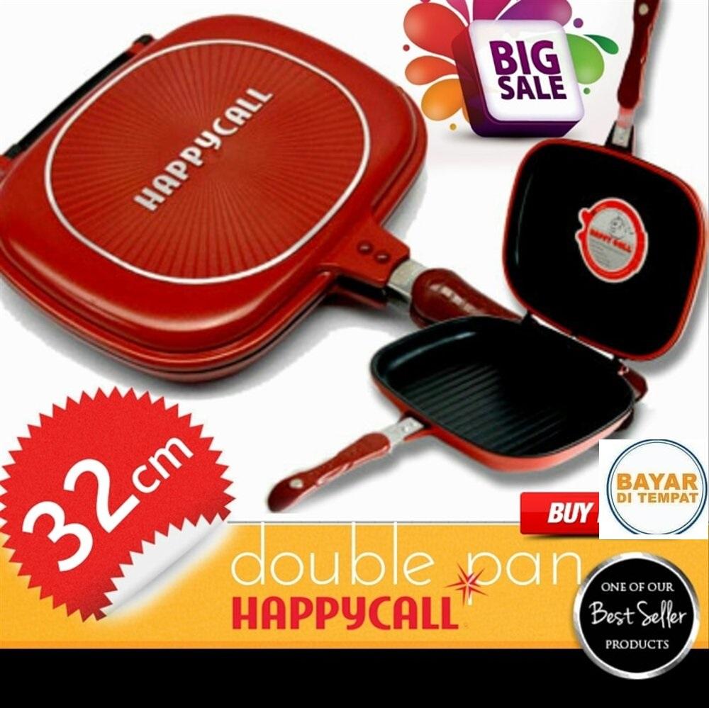 Korean Pan l Double Pan Jumbo 32 cm Ukuran jumbo merah Lazada Indonesia