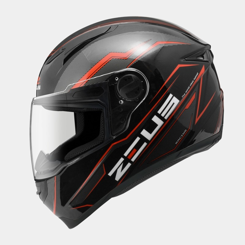 HELM ZEUS ZS-811 AL12 BLACK RED ORIGINAL FULL FACE FREE SMOKE