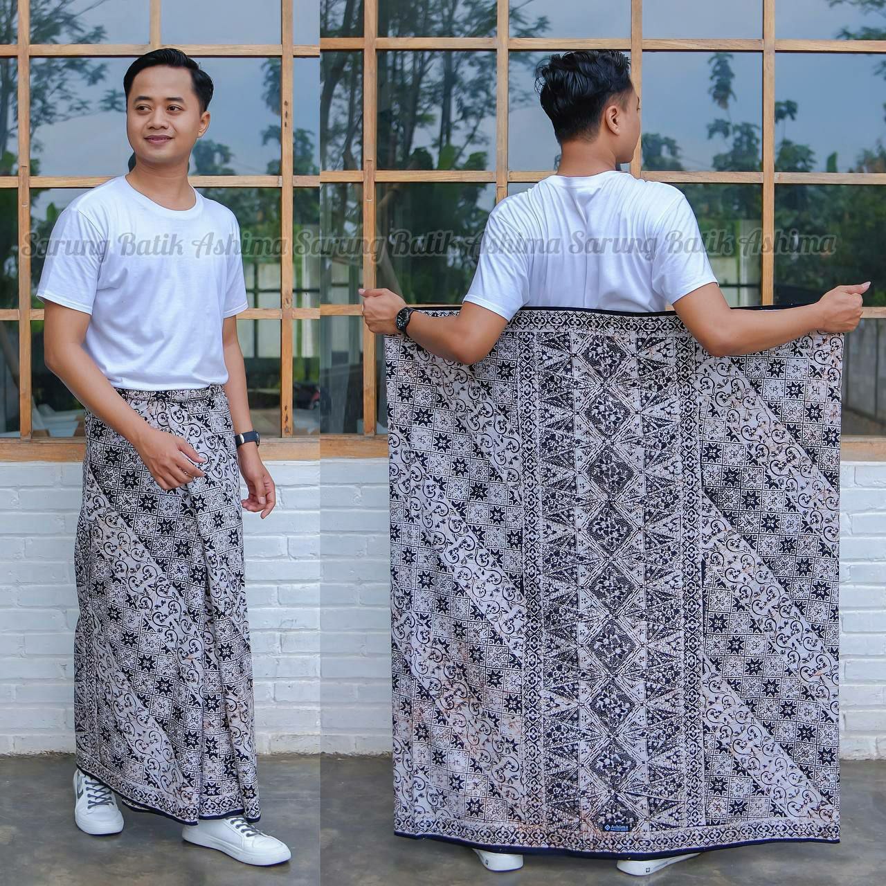 Sarung Batik Ashima Spesial Putih Remekan Khas Pekalongan Motif Bestseller Anti Luntur Lazada