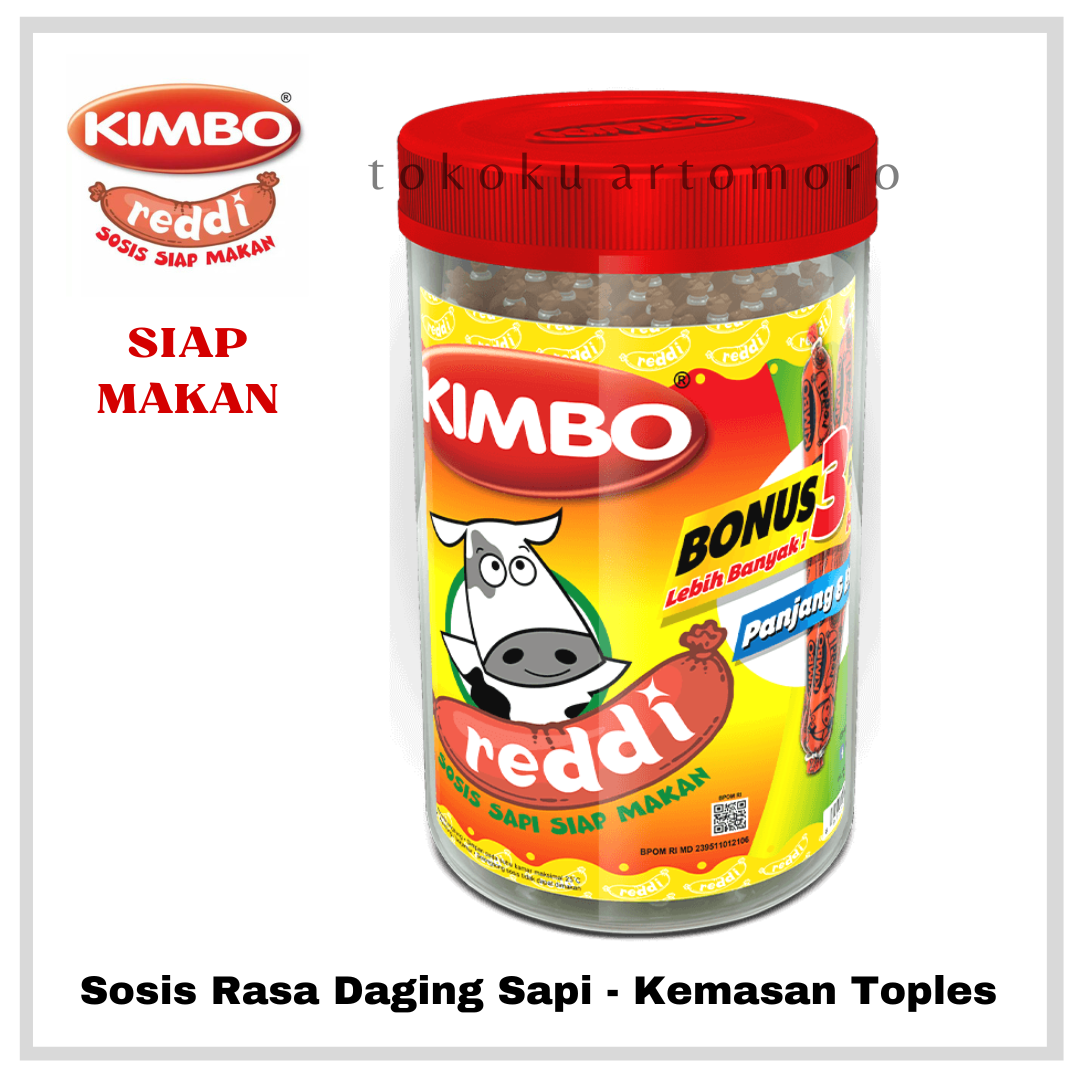 KIMBO Reddi Sosis Sapi Kemasan Toples - Isi Lebih Banyak - Sosis Sapi ...