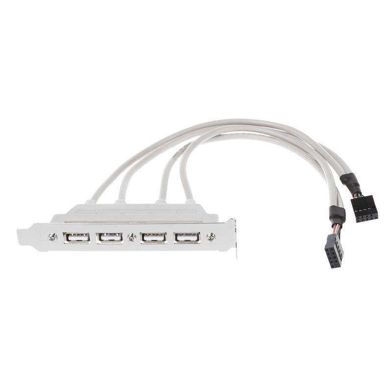 Bảng giá Dual Motherboard 9Pin Header to 4Port USB 2.0 Female Cable PCI Bracket Phong Vũ