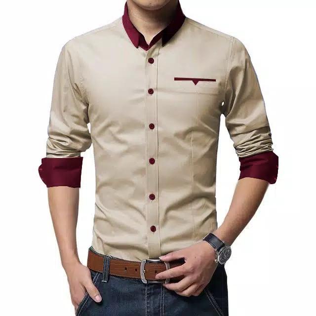LimitedFashion FIT TO L KEMEJA PRIA KASUAL LENGAN PANJANG SLIMFIT POLOS SAMUEL KEMEJA COWO FORMAL TERLARIS PROMO TERMURAH KEMEJA KANTOR MAROON NAVY HITAM PUTIH