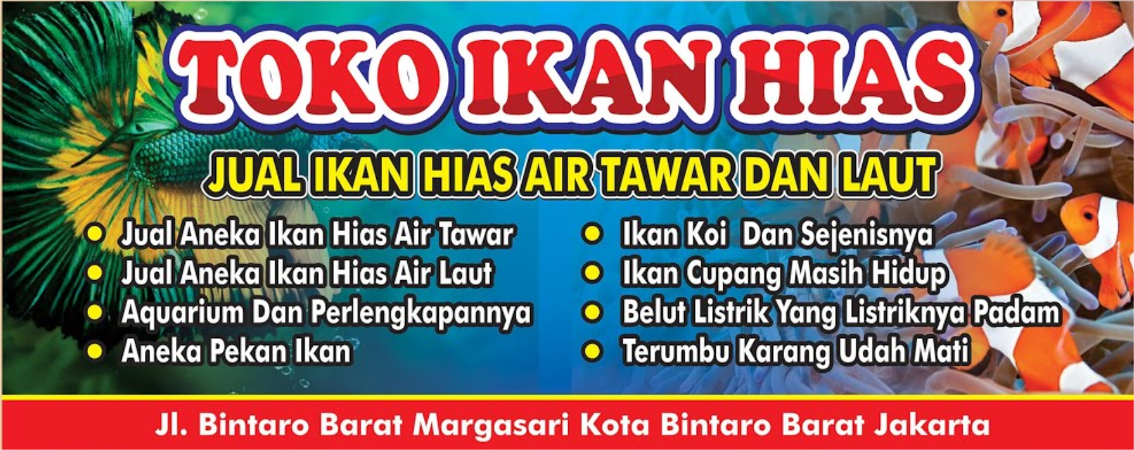 Cetak Banner Sepanduk Spanduk Jual Ikan Spandukolshop Banner Dagang Buat Toko Warung 8204