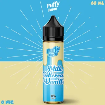 Liquid Vape Puffy Juice Milk Fullcream Vanilla 60ml 0 Nic Premium