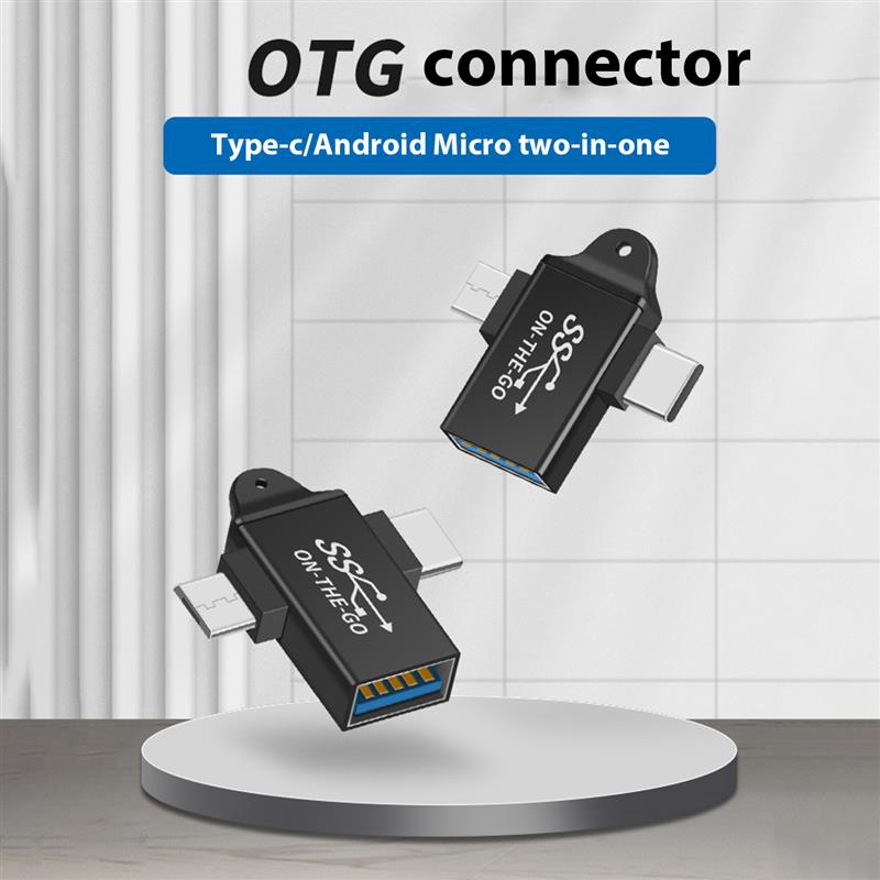 USB C to USB 3.0 OTG Converter USB 2 in 1 Type C Micro-OTG Adapter