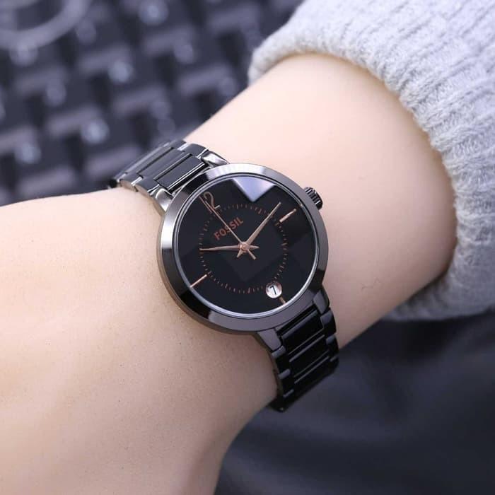 harga promo jam tangan fossil wanita tali rantai tanggal aktif