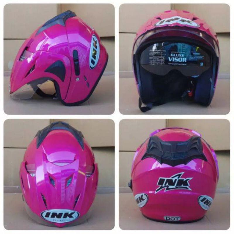 HELM INK DOUBLE VISOR ORIGINAL MERK BMT BER SNI PAKING KARDUS CEPAT