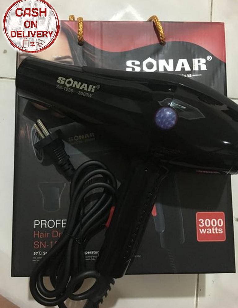 Kado Unik-- Hairdryer Sonar SN-1236 / Alat Pengering Rambut / Hairdryer / Pengering Rambut Praktis / Professional Hair Dryer / Hair Blower / Alat Pengering Rambut Berkualitas / Hairdryer Sonar Murah / Kado Ulang Tahun