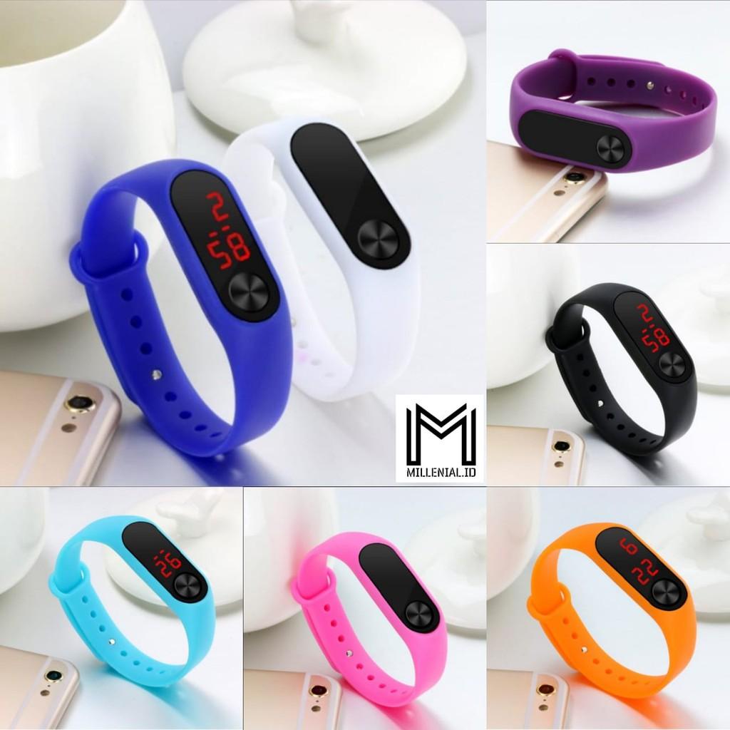 MILLENIAL JAM TANGAN LED STRAP RUBBER XIAOMI / MI BAND LED WATCH