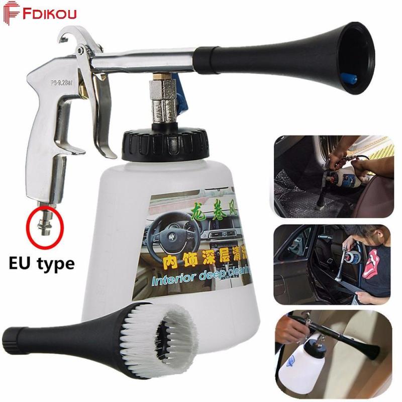 Súng Phun Sơn Xe Hơi 2 Chi Tiết, 1 Bộ Dụng Cụ Rửa Bề Mặt Nội Thất Xe Hơi Ô Tô Màu Đen