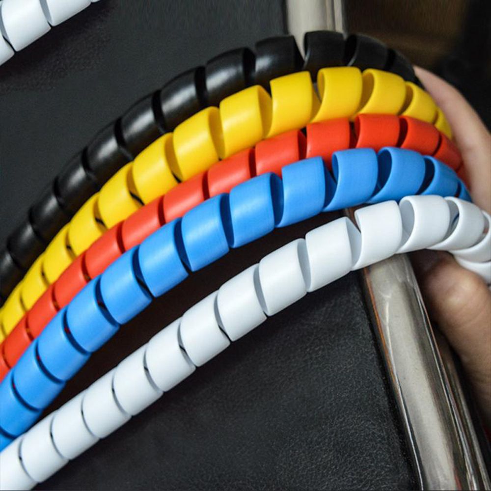 INAPO 10mm/14mm Wrap Tube Retardant Wire Organizer Spiral Wire Winding Pipe Casing Cable Sleeves