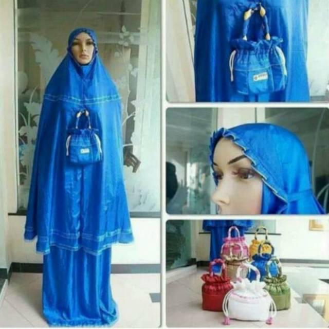 [COD] Mukena travelling | mukena parasut loufie super | mukena jumbo | mukena best seller | (ungu plum)