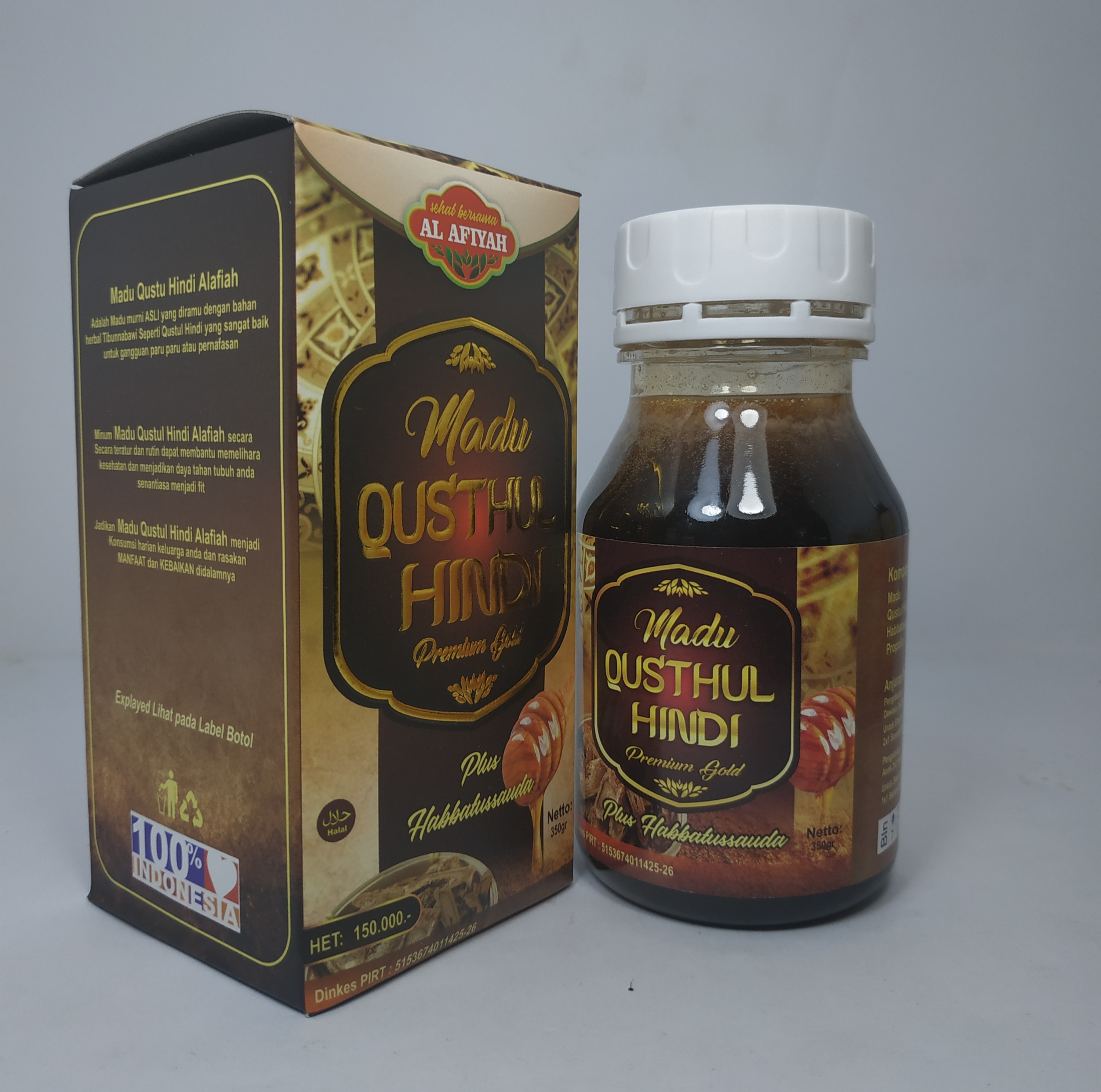 Madu Qusthul Hindi Plus Habbatussauda Dan Propolis Isi 350gr 100 Asli Premium Gold Al Afiyah Lazada Indonesia