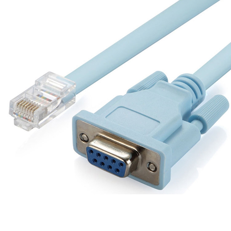 RJ45 Network Cable Serial Cable Rj45 to DB9 and RS232 to USB (2 in 1) CAT5 Ethernet Adapter LAN Console Cable