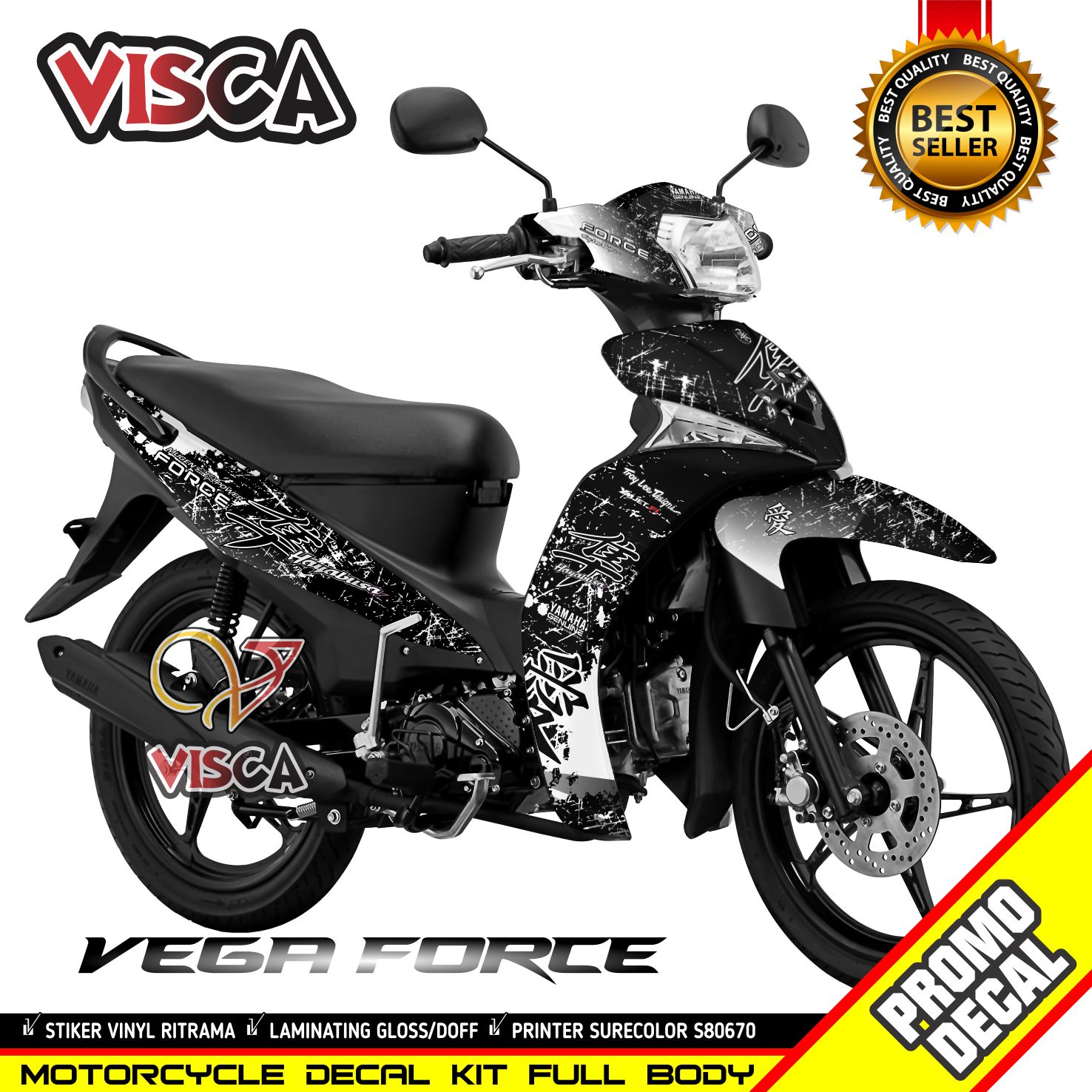Stiker Vega Force Decal Motor Vega Force Full Body Striping Vega Force