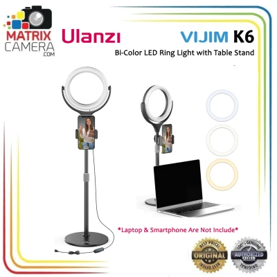 Ulanzi Vijim K6 Desktop Bi-Color LED Ring Light Ringlight Ring Lamp