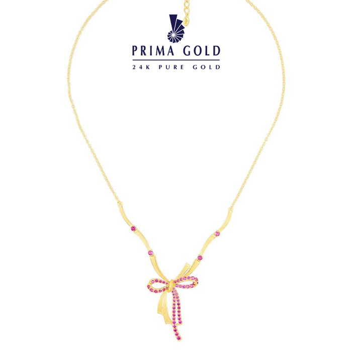 Prima Gold Ribbon Necklace 165N036901 Lazada Indonesia