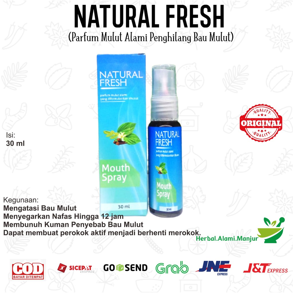 Pengharum Mulut Natural Fresh Mouth Spray Parfum Bau Mulut Dan Nafas Segar Lazada