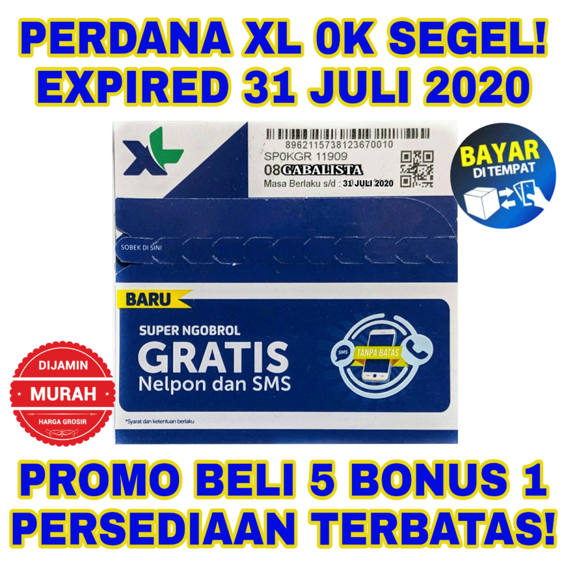 Kartu Perdana XL Pulsa 0k (BUKAN Telkomsel Simpati As Loop Indosat im3 Axis Tri smartfren)