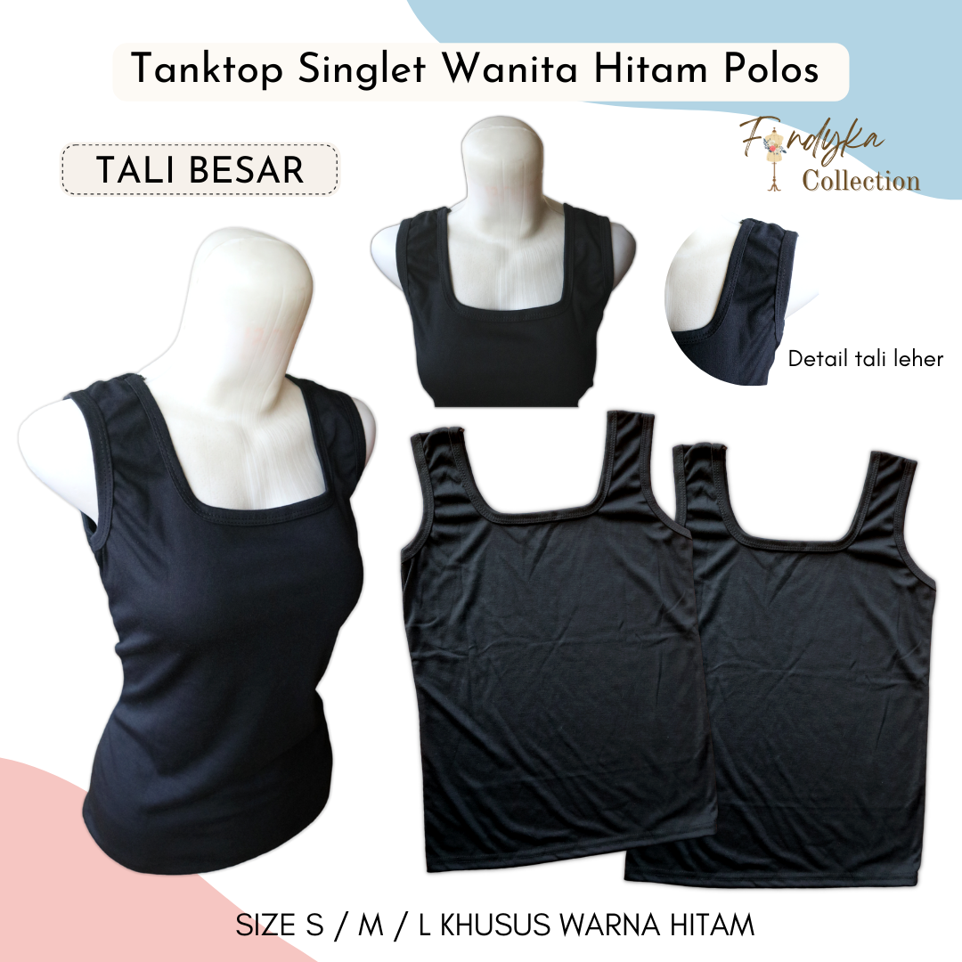 Jual T78531-black Baju Tanktop Wanita Import Terbaru 