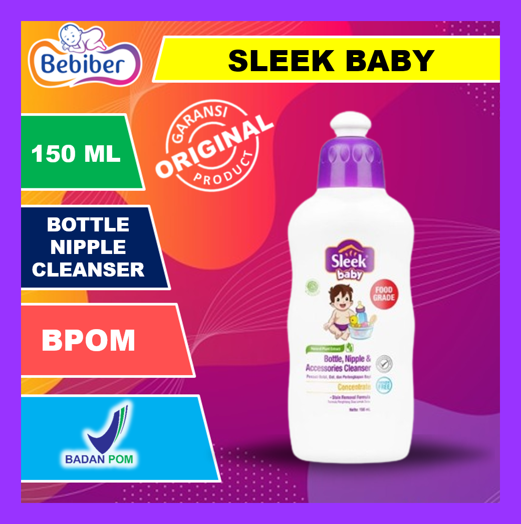 Sleek Baby Bottle Nipple & Baby Accessories Cleanser 150 Ml Botol ...