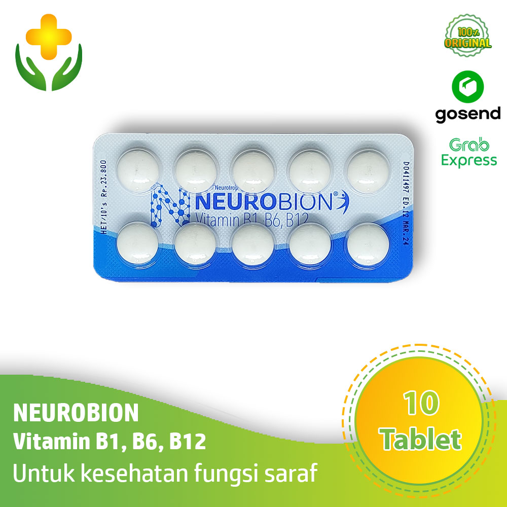 Neurobion 10 Tablet Vitamin Saraf Vitamin B Kompleks Neurobion Putih ...